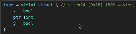a struct with wasted space