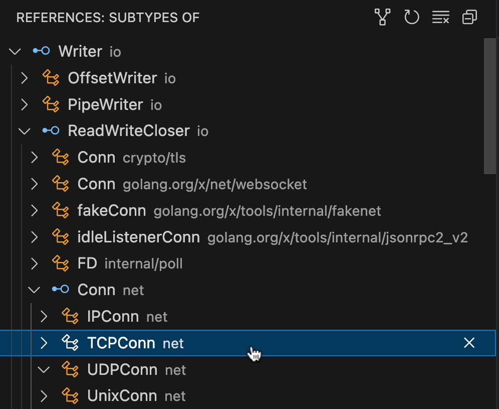 Type Hierarchy: subtypes of io.Writer